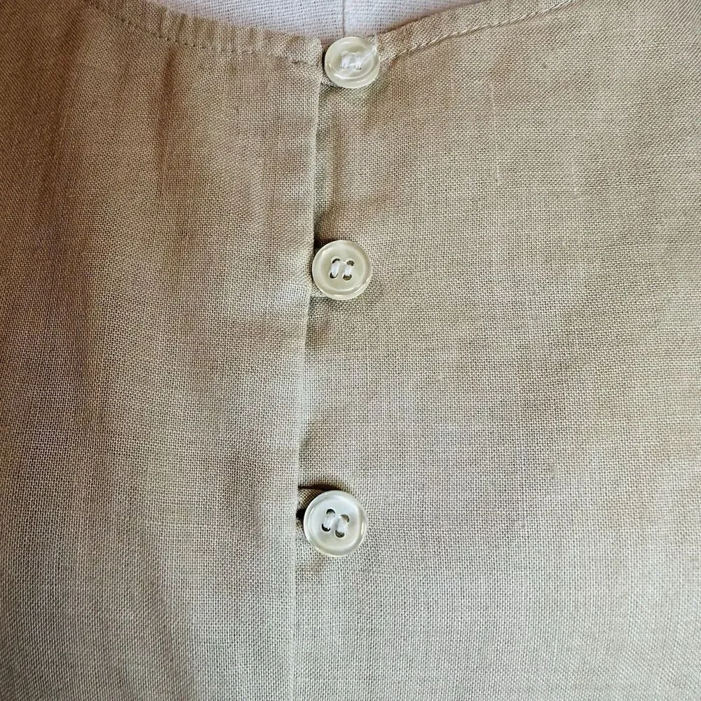 TOTO n KO for Bloomingdale’s Linen 2Pc Set Jacket & Top S/M Neutral Minimalist - Picture 13 of 16